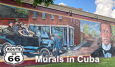 The Route 66 murals in Cuba, Missouri