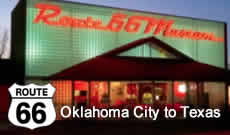 Route 66 Road Trip westbound from Oklahoma City to Texas