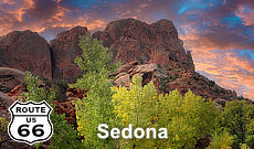 Side trip from Historic U.S. Route 66 to Sedona, south of Flagstaff in Arizona