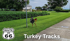 Turkey Tracks on Route 66 near Hillwood, Illinois