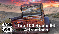 Top 100 Route 66 popular attractions and places to visit