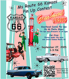 Annual Gearhead Curios Pin Ups on 66 Photo Shoot in Galena, Kansas