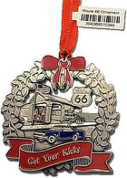 Pewter Route 66 Christmas ornament ... at Amazon